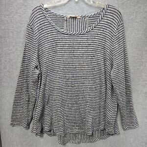 Soft Surroundings Long Sleeve Asymmetrical Striped Top
